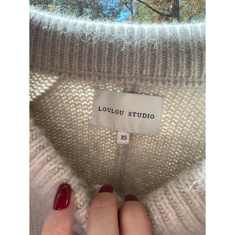 Loulou Studio Cropped Wool-Cashmere Cardigan – Size XS - Picture 2 of 4